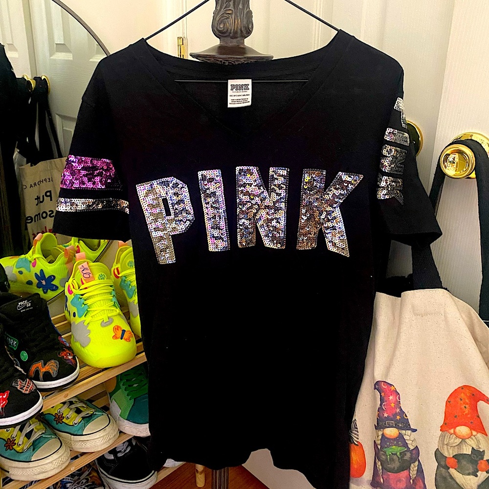 Victoria’s Secret PINK black bling T-Shirt